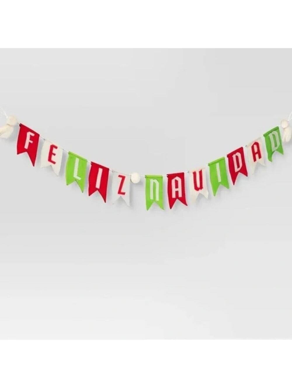 Wondershop NWT 6' Fabric “Feliz Navidad” Decorative Garland Banner Christmas
